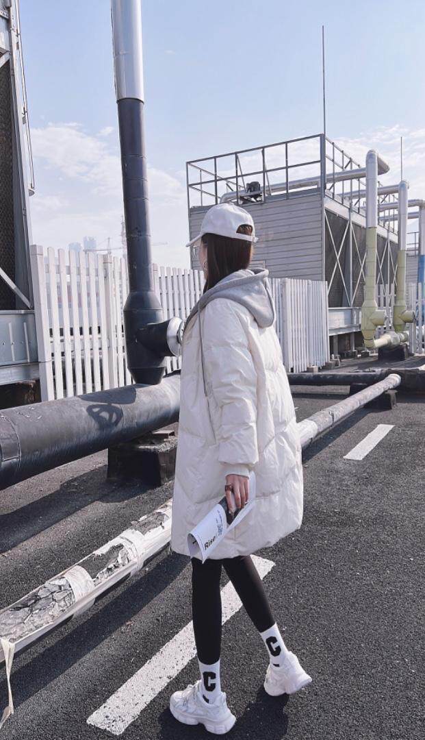 冬季新款假两件羽绒服，女装羽绒服，摩登风暴