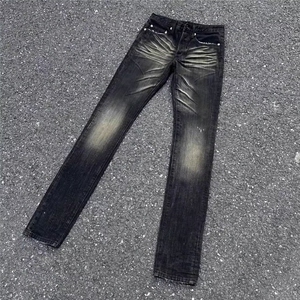 有货DK1161-特批48抖音天猫高质量猫须抓痕直筒牛仔裤图片