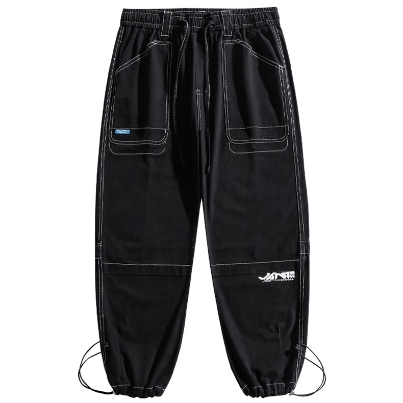 机能风工装裤秋潮流百搭ins宽松休闲束脚裤A438-6181-P7098,男装工装外套,电商A438