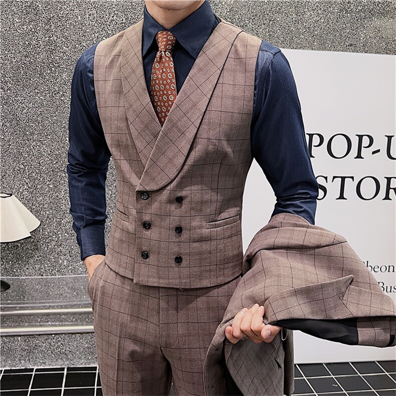 品质西服套装男三件套韩版修身商务休闲西装婚礼西装KTZ920-P355,男装西服套装,星座1105-3