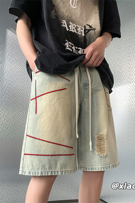 XZ616夏季新款破洞牛仔短裤TY843P45控58,男装牛仔裤,星座512A（原616）