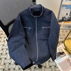 GC9956-P75水洗牛仔外套男春秋款美式复古立领工装哈灵顿夹克潮，男装夹克，电商C233