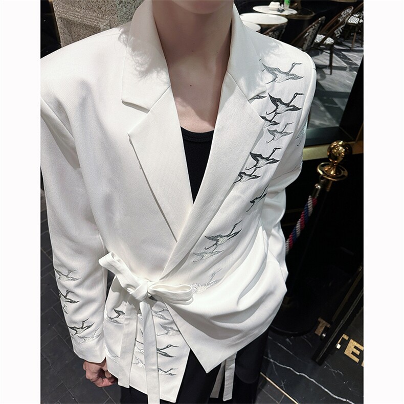 现货25秋冬重工银线刺绣男士仙鹤礼服西装xz129-p178,男装西服,电商B288