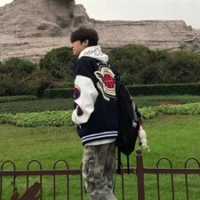 2026美式高街复古毛巾绣棒球服外套女春秋季新款宽松百搭嘻哈夹克，男装夹克，星座715-4