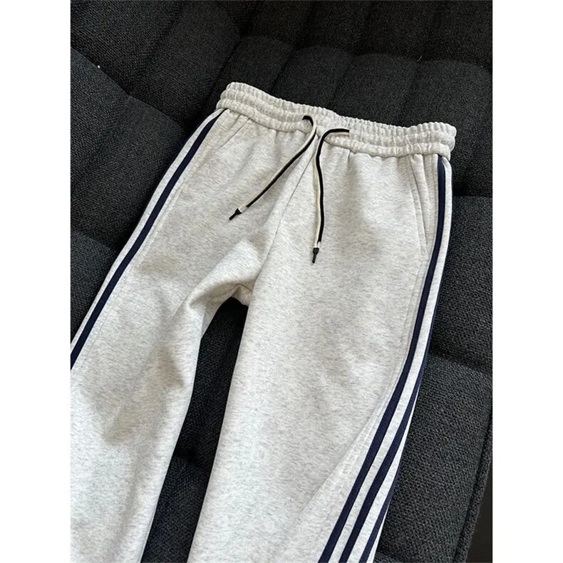 美式ins条纹直筒宽松vibe阔腿休闲长裤男女情侣潮1008-WLJ755-P42,男装休闲裤,星座1008