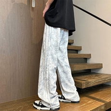 扎染脏脏裤男款秋季美式高街vibe裤子休闲百搭晕染运动卫裤XXK156，男装休闲裤，星座208-5