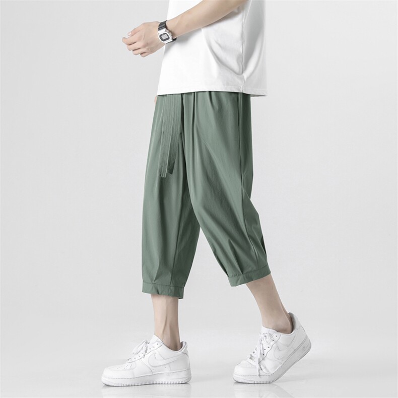 纯色七分裤夏季薄款运动裤男大码宽松速干休闲5016特批30,男装休闲裤,星座718-1