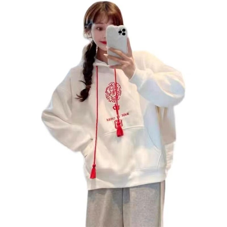 加绒加厚卫衣，女装卫衣/绒衫，IEC