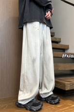 XZ616秋季新款重磅水洗扎染白色牛仔休闲长裤TY1018特P65控78，男装休闲裤，星座512A（原616）