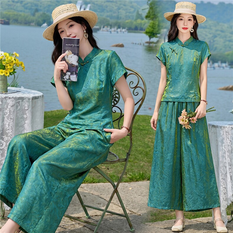 2026夏装新款简约时尚休闲套装两件套,女装套装/套裙,美沁