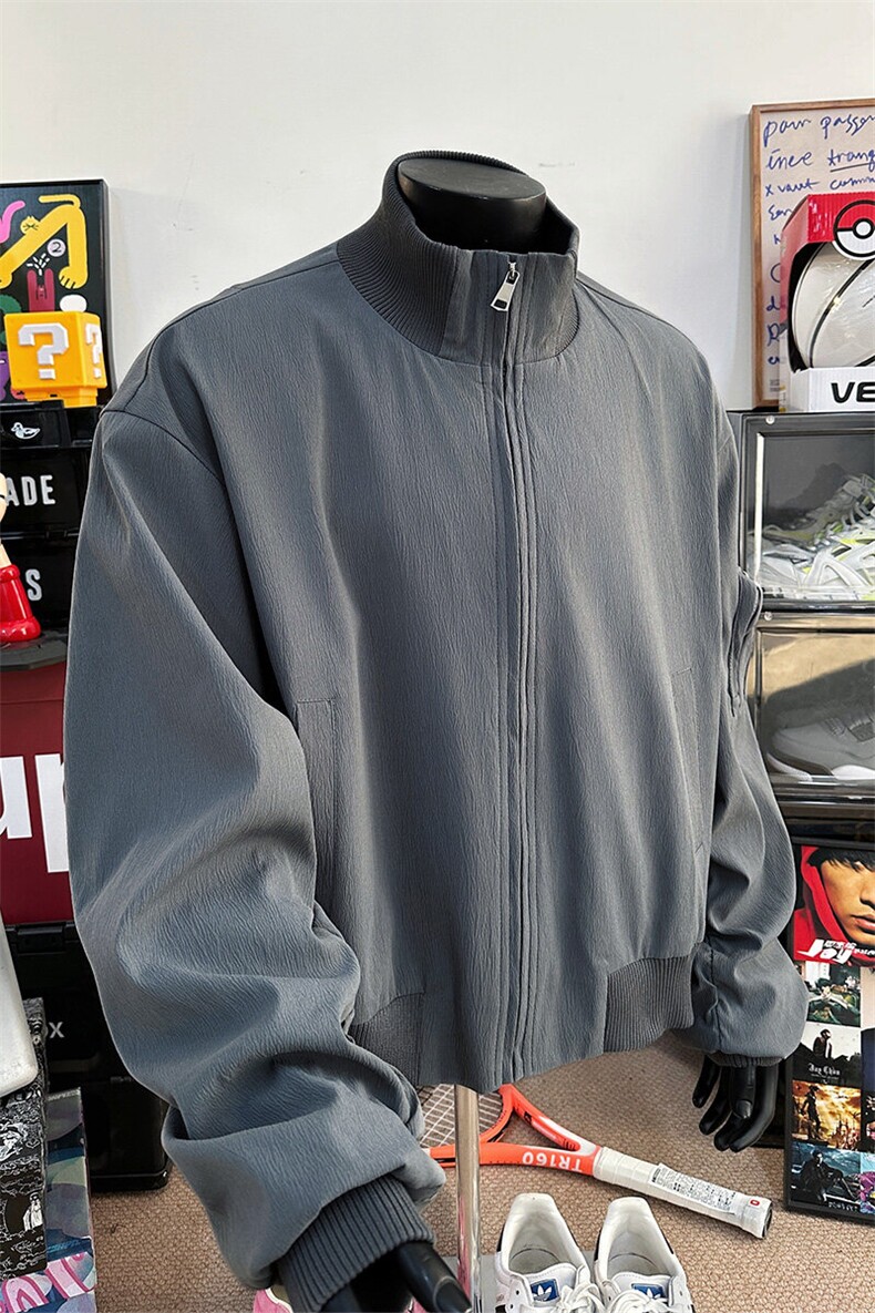 男装2026春季飞行服夹克春装大码cleanfit宽松拉链外套S381-特88,男装夹克,电商A233-1