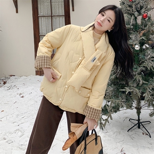 新款 撞色爱心围脖羽绒服2C236-T007-P235-K328图片
