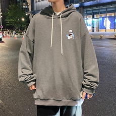 WY2239-P35纯棉连帽卫衣男大码运动帽衫宽松薄外套男，男装卫衣，电商A040