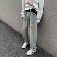 牛仔裤男秋季潮大码休闲裤子高街K2501P52，男装牛仔裤，星座1116-2