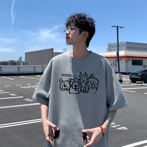 量大优！ 供视频！港风 华夫格短袖T恤半袖男HT232-特P18图片