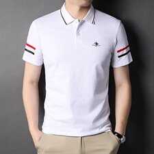POLO衫男士短袖t恤翻领2023夏季新款潮牌休闲商务男装上衣图片