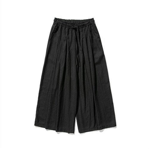 日系大裤腿工装裤大码风棉麻亚麻直筒阔腿裙裤宽松K145/P75,男装休闲裤,钱塘713