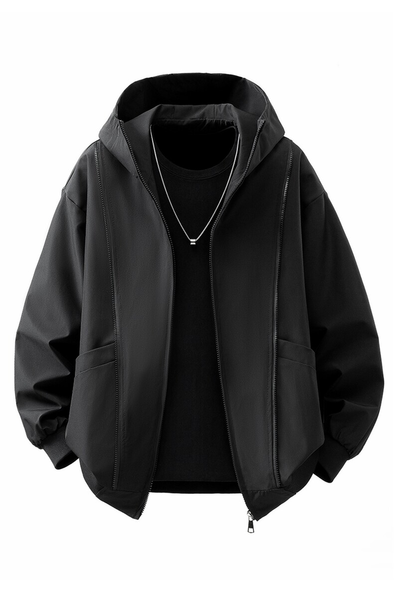 可二开拉链装饰解构大码M-5XL夹克男聚酯纤维JK78092P69控108,男装夹克,星座227-7