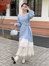 25春款新中式显瘦假两件套连衣裙-浙宝208-9002款-P135K208，女装连衣裙，浙宝208