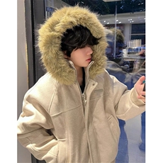 加绒加厚毛领连帽卫衣外套女宽松百搭运动风辣妹保暖上衣M367，男装棉衣，星座1116A（原606A-3）