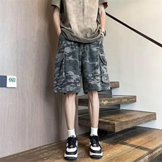 迷彩工装短裤男女士韩版潮流大口袋2026夏季ins五分裤K6288-P47，男装牛仔裤，星座412-2