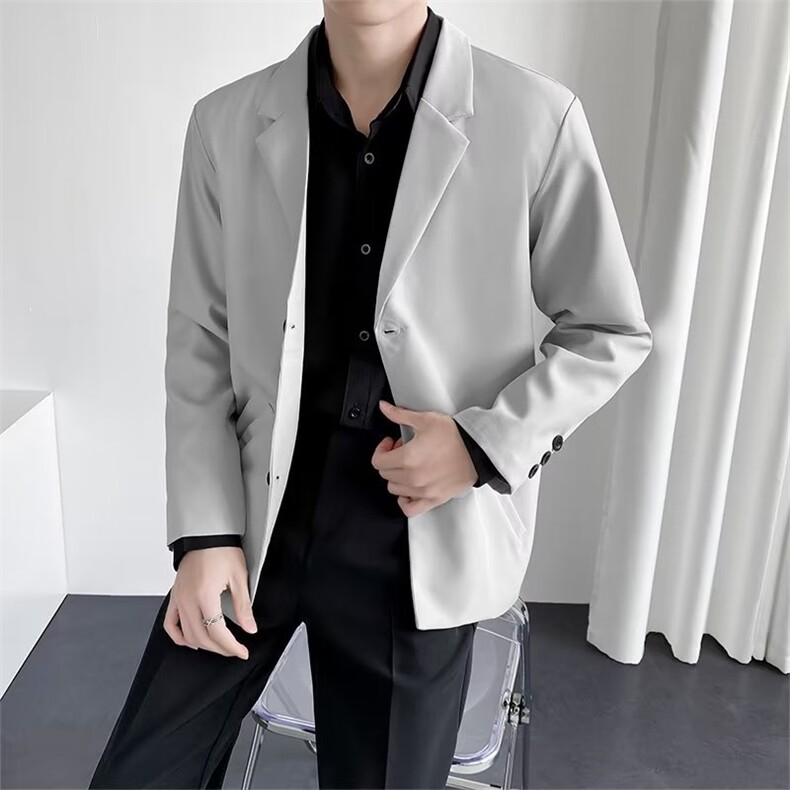 西装男春秋韩版潮流商务休闲轻熟英伦单西上衣免烫小西服外套X01,男装西服,星座1116A-2（原606A-1）