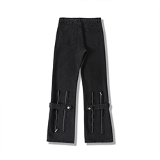 微喇牛仔长裤男修身直筒春秋款高街vibe裤子A166-K279-特P38控68，男装休闲裤，电商A166