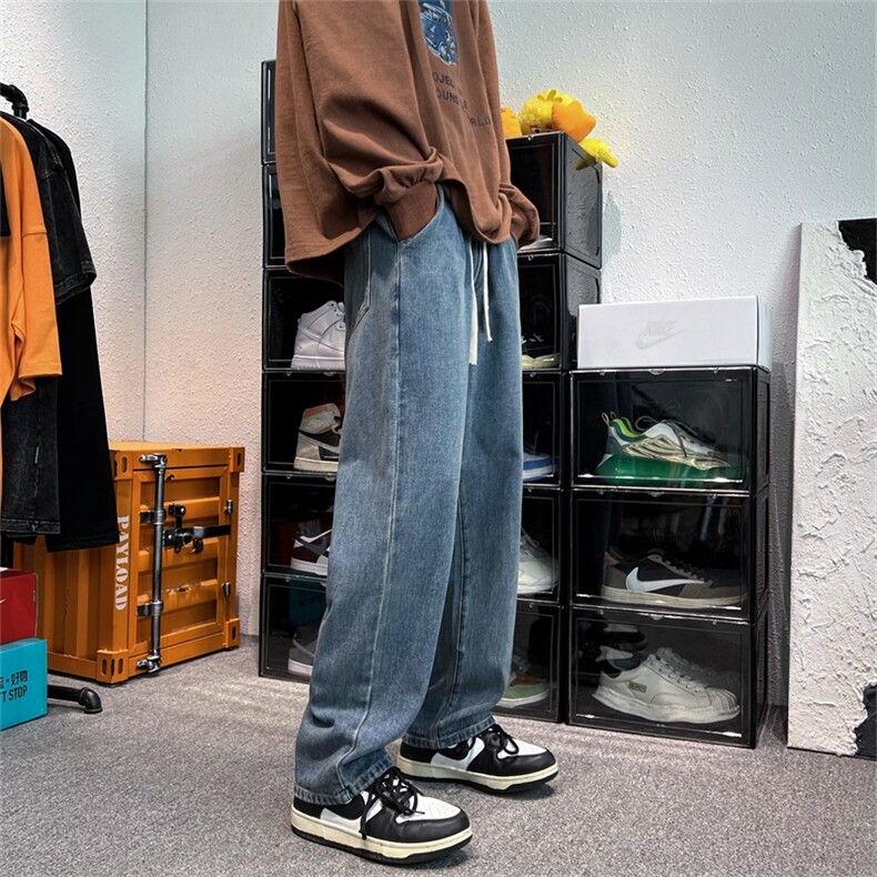 水洗直筒牛仔裤男秋季复古男生百搭阔腿休闲长裤A080-9291-P35,男装牛仔裤,电商A080