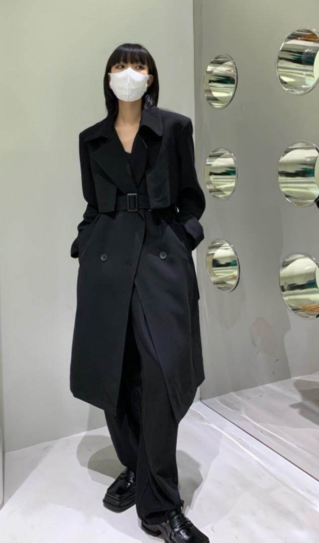 秋季新款极简垫肩风衣，女装风衣，AUDREY WANG