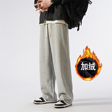 重磅420克华棉复合奥利绒加绒加厚直筒休闲运动卫裤K825特P49，男装休闲裤，电商A309