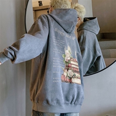 2024美式复古松连帽麂皮绒卫衣XZ301B-JB1003-P55，男装卫衣，星座301B