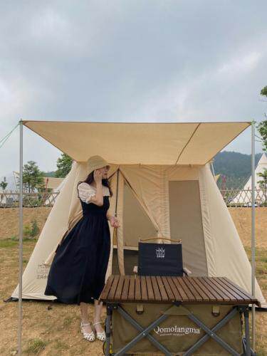 2081蕾丝拼接连衣裙，女装连衣裙，Mu Mu