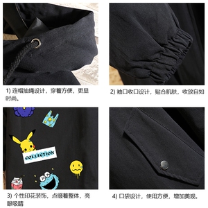 JK41079-P85 加棉款-P115 纯棉连帽夹克男士大码工装夹克男 砖墙图片