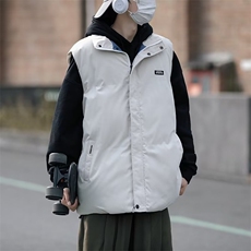 日系复古纯色服秋冬美式户外机能防水立领马甲背心男W6280-P54，男装背心/马甲，星座512-3
