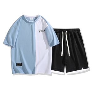 夏季运动套装日系白底休闲百搭时尚短套装CK2410+TC3155-P51控89图片