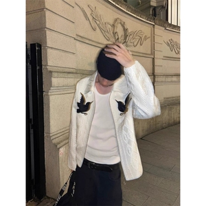 【有货】玄鸟刺绣提花外套男高级感痞帅春秋短款夹克A221CC-特P55图片