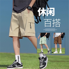 2026夏季工装短裤男宽松休闲裤直筒情侣款五分裤A436-6201-P35，男装牛仔裤，电商A436