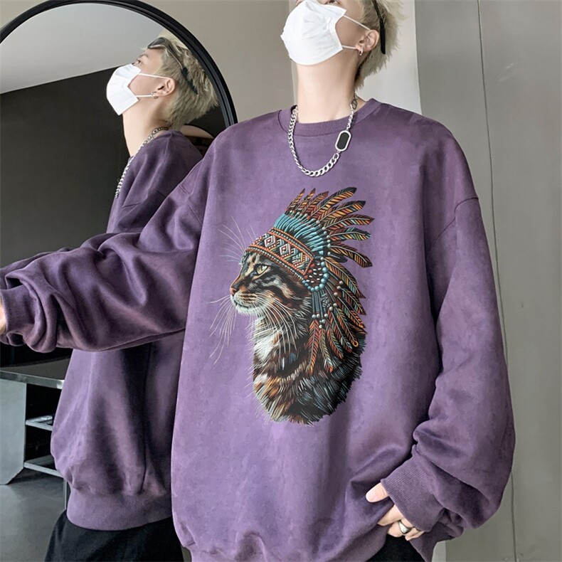 秋装复古美式水洗做旧重磅麂皮绒卫衣301B-JB1504-p45,男装卫衣,星座301B