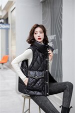 小香风羽绒马甲 90白鸭绒，女装马甲，衣佳佰分