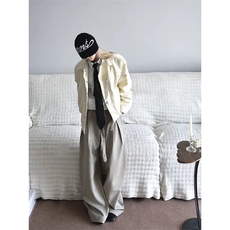 F825-P73座山雕工装外套男秋冬美式柳钉拼接设计感,男装工装外套,电商B323A