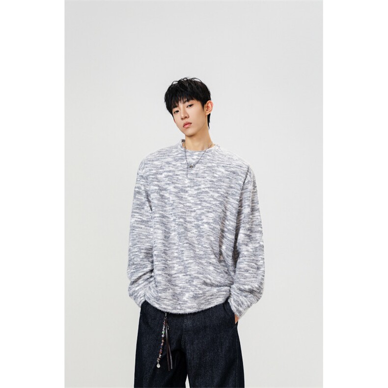 WY10156-特批40 控78 新款圆领简约套头宽松大码卫衣糯米衣服男图片