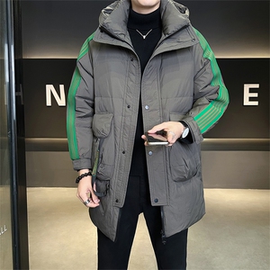 新标90绒 店主风男士中长款连帽羽绒服外套895-P295(控券后388)图片