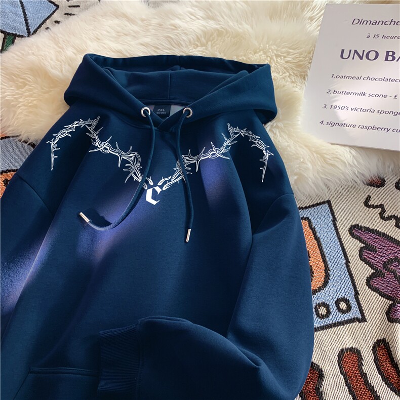 抖音品质秋季新款美式印花宽松纯棉连帽卫衣wlcm200-特批35-控59,男装卫衣,星座605(原A050)