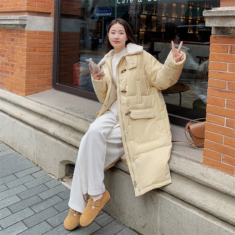 现货高品质学院风牛角扣羽绒服2C236-2220-P255-K358,女装羽绒服,2C236