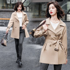 小个子风衣女短款2024春秋新款时尚气质英伦风中长款春秋外套ins,女装风衣,韩蔻秀