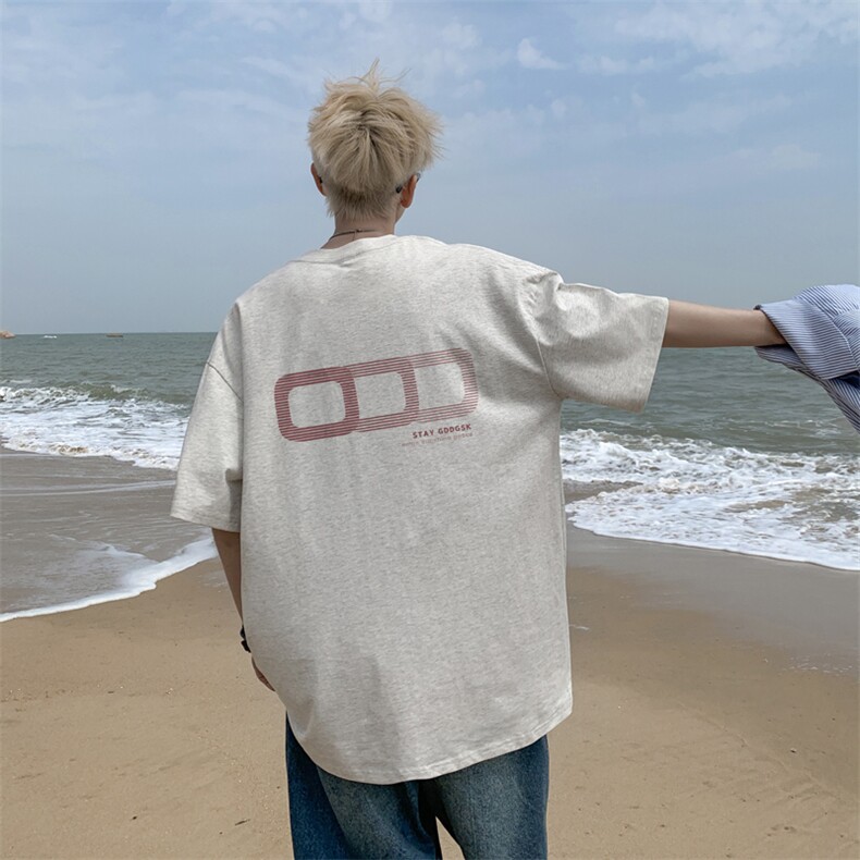 已注册/夏季外景纯棉美式复古重磅短袖T恤男宽松体恤DT00044/P25,男装T恤,电商B316