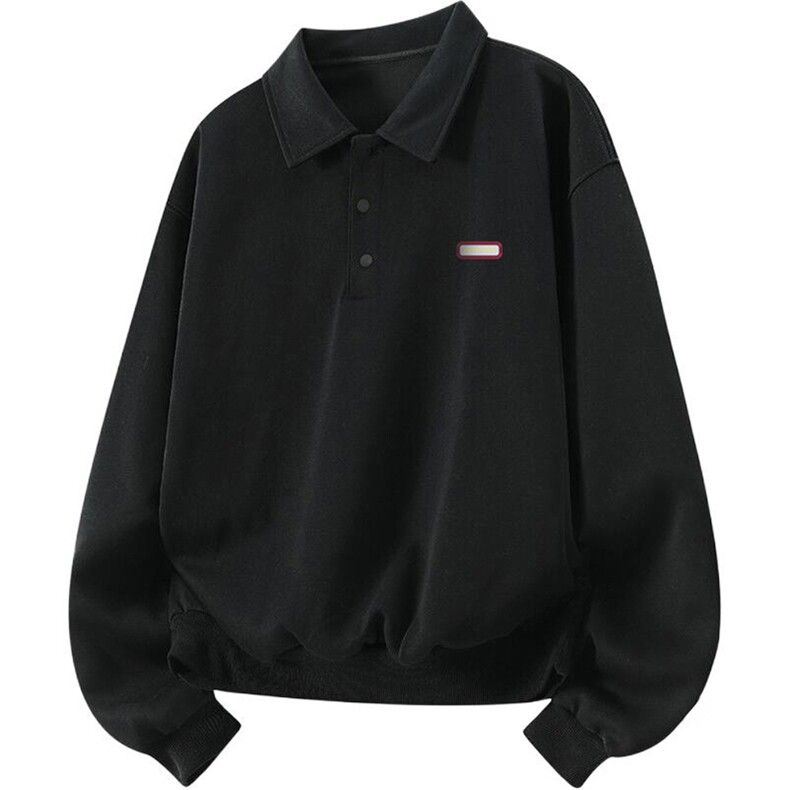 抖音得物高品质印花秋美式高街结构设计POLO翻领卫衣外套AW7701,男装Polo衫,电商A443