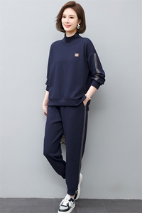 加绒套装女2023年新款冬季时尚运动休闲卫衣洋气减龄小个子两件套图片