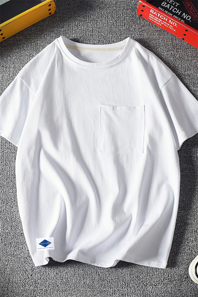 DX24061-P25大口袋百搭短袖t恤男大码半袖体恤上衣服,男装T恤,电商A040A