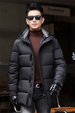 冬季潮服白鸭绒中长款青年羽绒服简约御寒保暖休闲连帽高级外套男，男装羽绒服，钱塘6003（原4033）